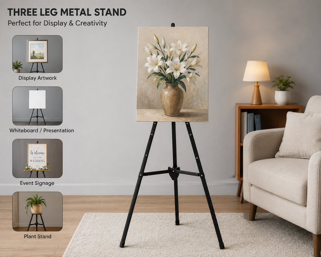 Three Leg Powder Coated Metal Stand